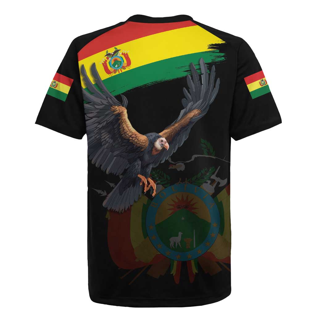 Bolivia Andean Condor Rugby Jersey Grunge Flag Motif