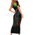 Bolivia Andean Condor Short Sleeve Bodycon Dress Grunge Flag Motif