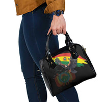 Bolivia Andean Condor Shoulder Handbag Grunge Flag Motif