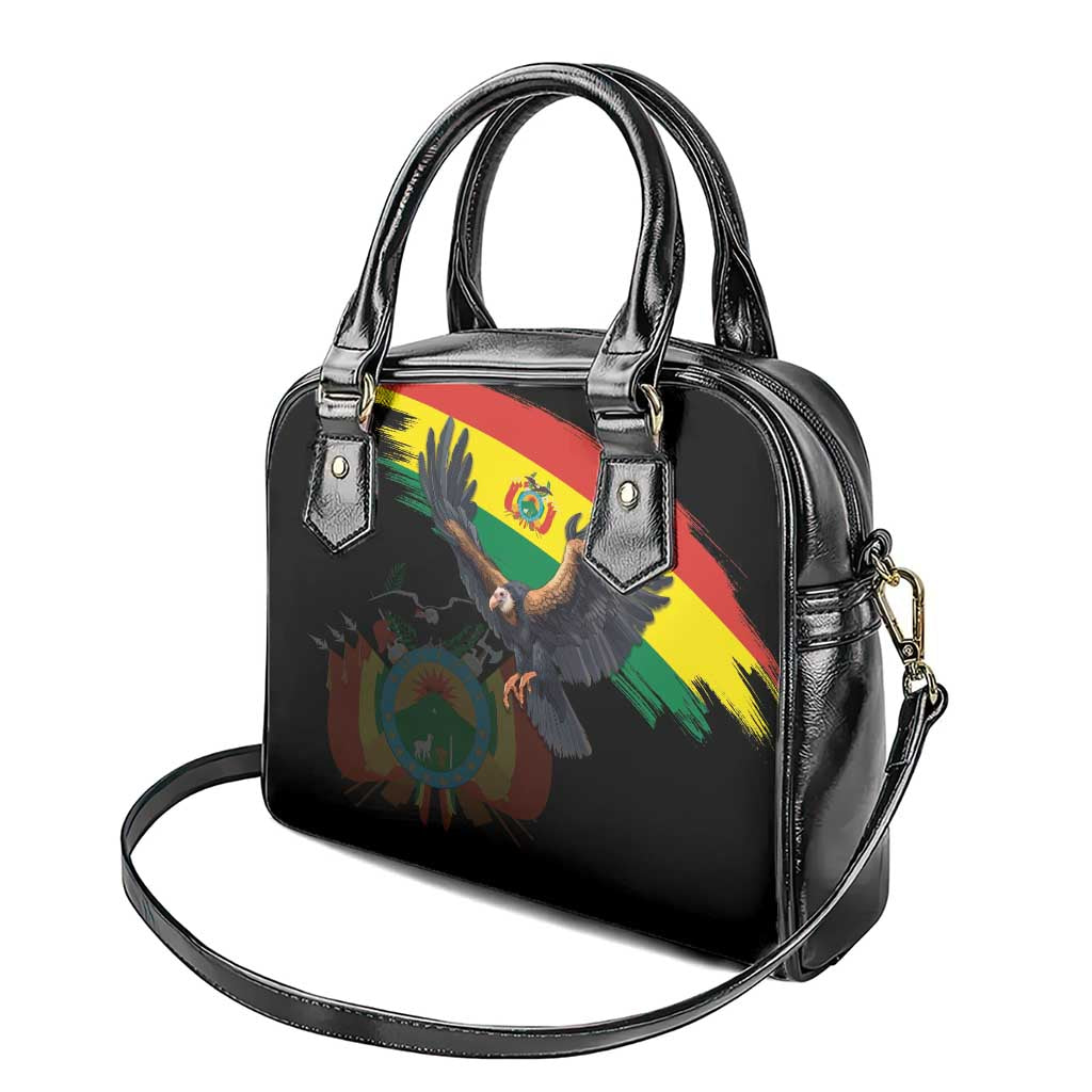 Bolivia Andean Condor Shoulder Handbag Grunge Flag Motif