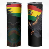 Bolivia Andean Condor Skinny Tumbler Grunge Flag Motif