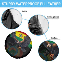 Bolivia Andean Condor Spare Tire Cover Grunge Flag Motif