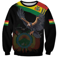 Bolivia Andean Condor Sweatshirt Grunge Flag Motif