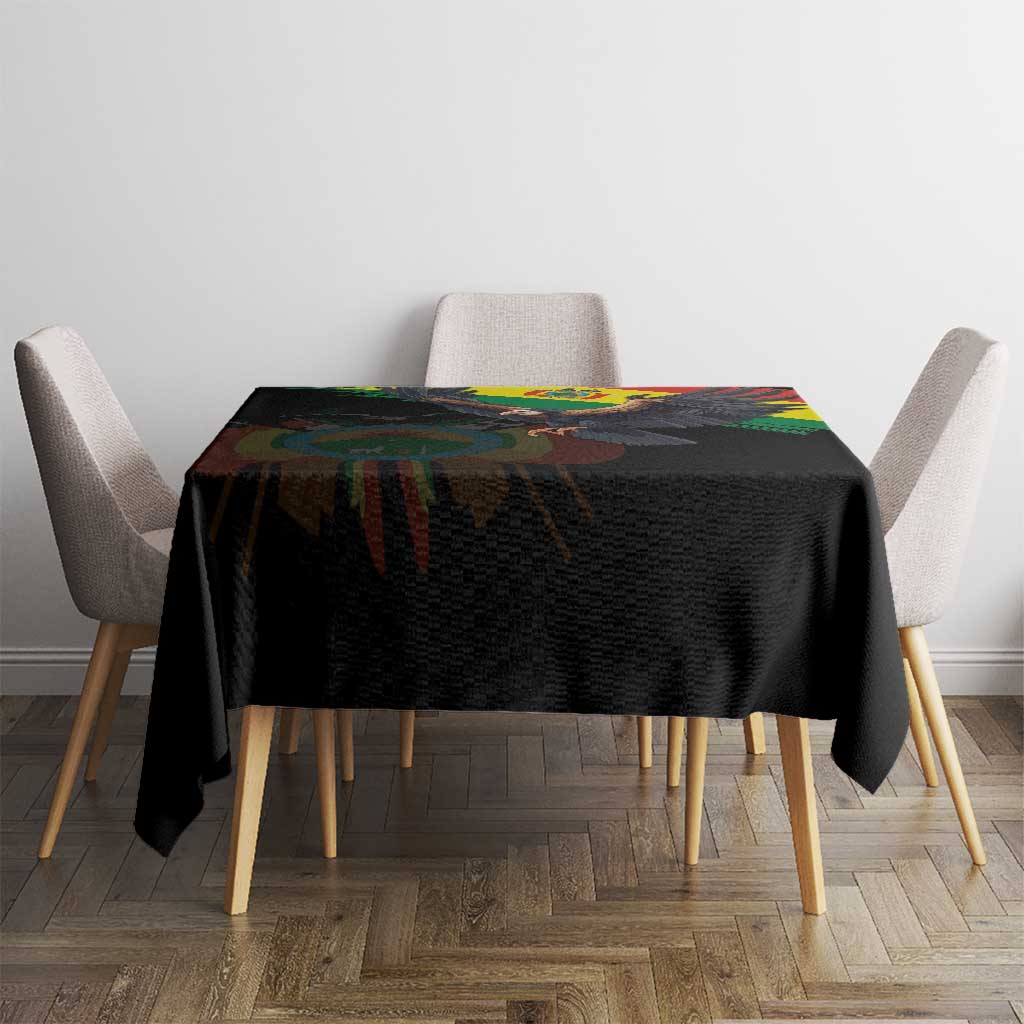 Bolivia Andean Condor Tablecloth Grunge Flag Motif