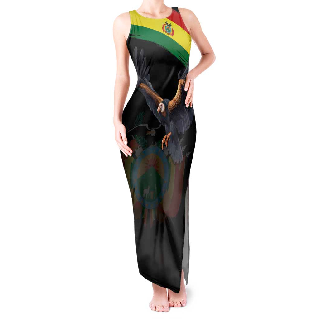 Bolivia Andean Condor Tank Maxi Dress Grunge Flag Motif