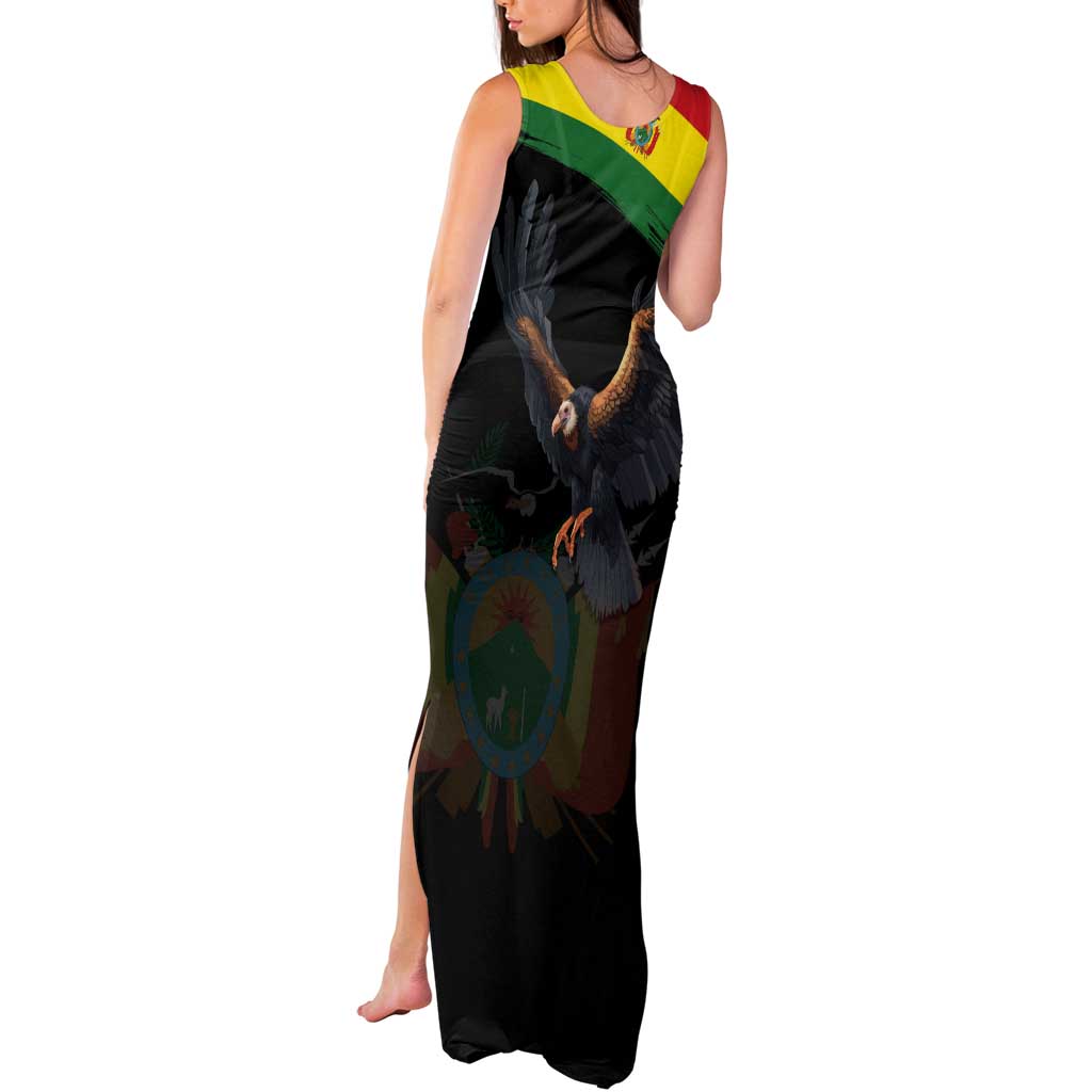 Bolivia Andean Condor Tank Maxi Dress Grunge Flag Motif