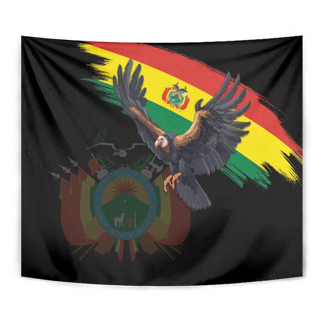 Bolivia Andean Condor Tapestry Grunge Flag Motif