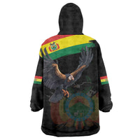 Bolivia Andean Condor Wearable Blanket Hoodie Grunge Flag Motif