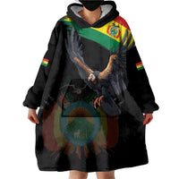 Bolivia Andean Condor Wearable Blanket Hoodie Grunge Flag Motif