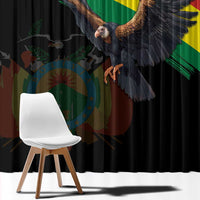Bolivia Andean Condor Window Curtain Grunge Flag Motif