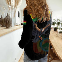 Bolivia Andean Condor Women Casual Shirt Grunge Flag Motif