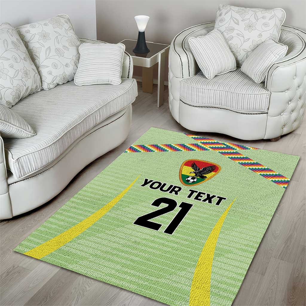 Bolivia Football Custom Area Rug Wiphala Flag Pattern Spirit