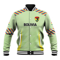 Bolivia Football Custom Baseball Jacket Wiphala Flag Pattern Spirit