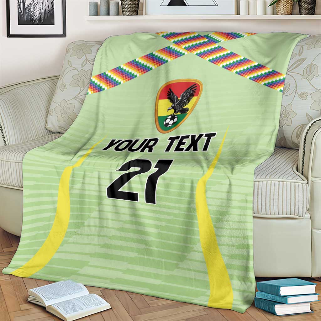 Bolivia Football Custom Blanket Wiphala Flag Pattern Spirit