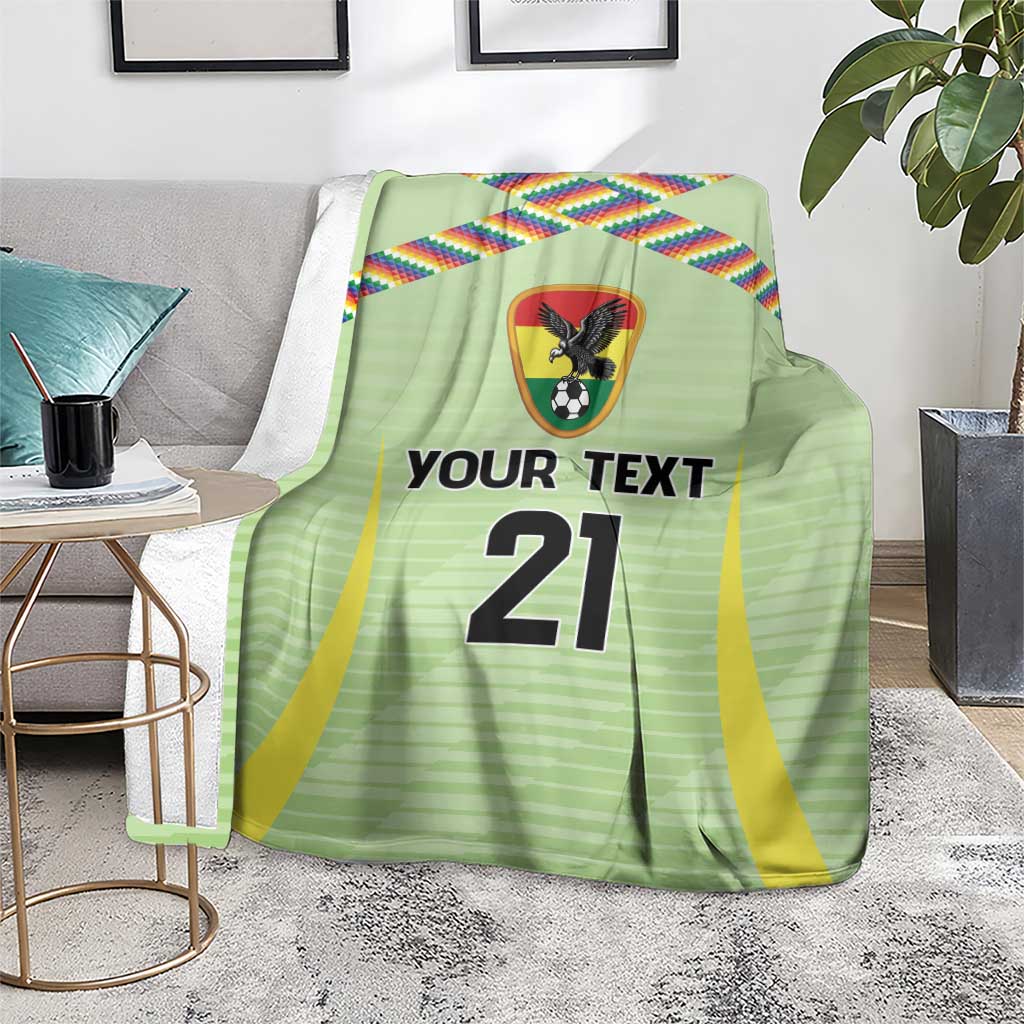 Bolivia Football Custom Blanket Wiphala Flag Pattern Spirit