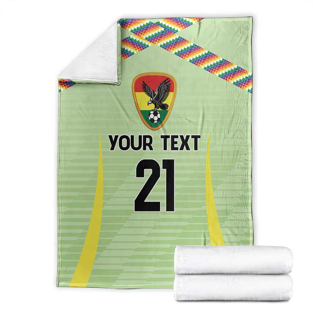 Bolivia Football Custom Blanket Wiphala Flag Pattern Spirit