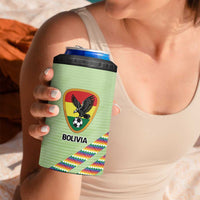 Bolivia Football Custom 4 in 1 Can Cooler Tumbler Wiphala Flag Pattern Spirit