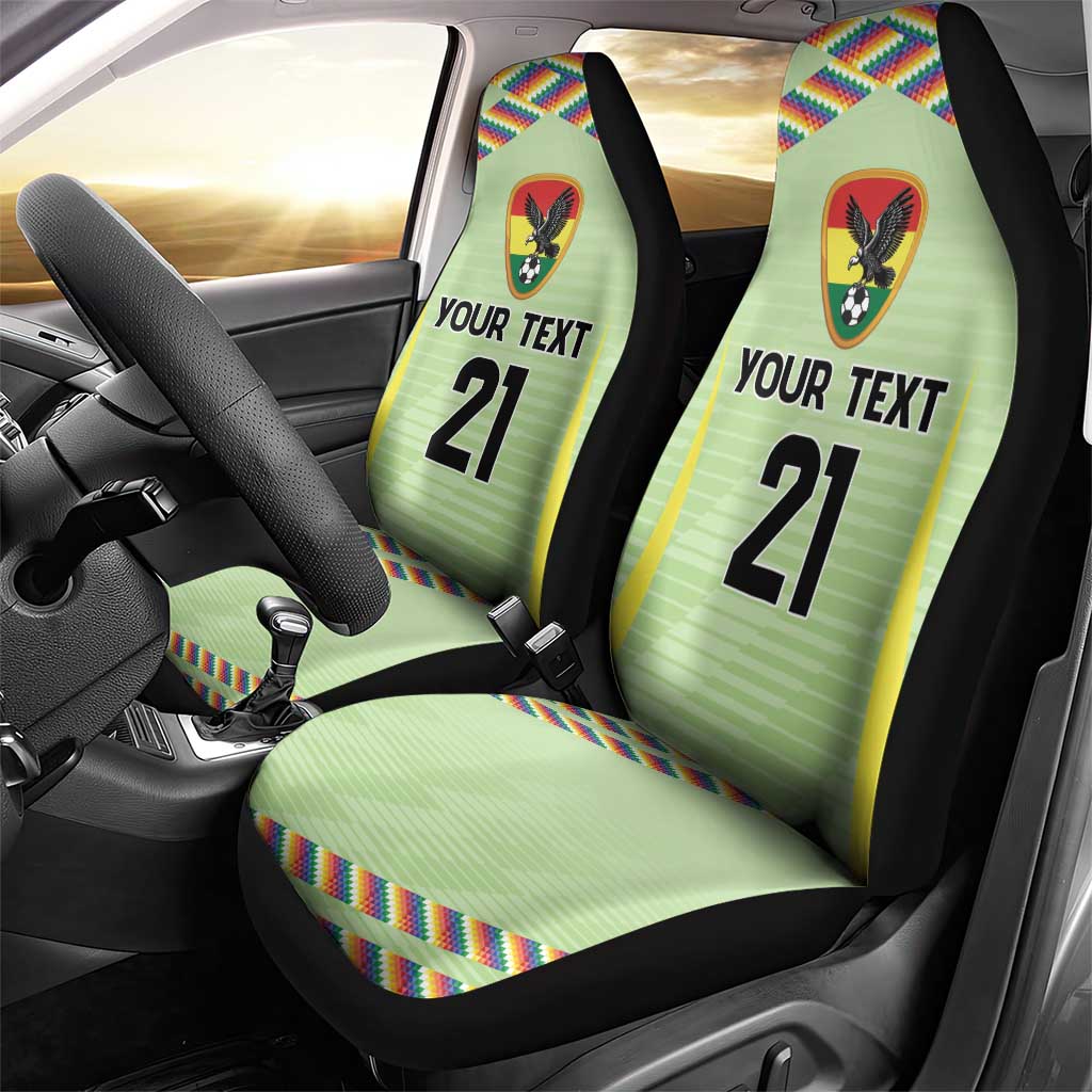 Bolivia Football Custom Car Seat Cover Wiphala Flag Pattern Spirit