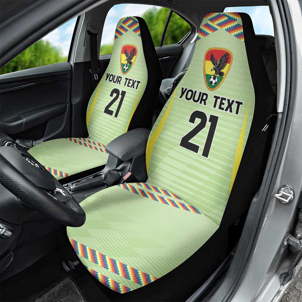 Bolivia Football Custom Car Seat Cover Wiphala Flag Pattern Spirit