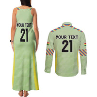 Bolivia Football Custom Couples Matching Tank Maxi Dress and Long Sleeve Button Shirt Wiphala Flag Pattern Spirit