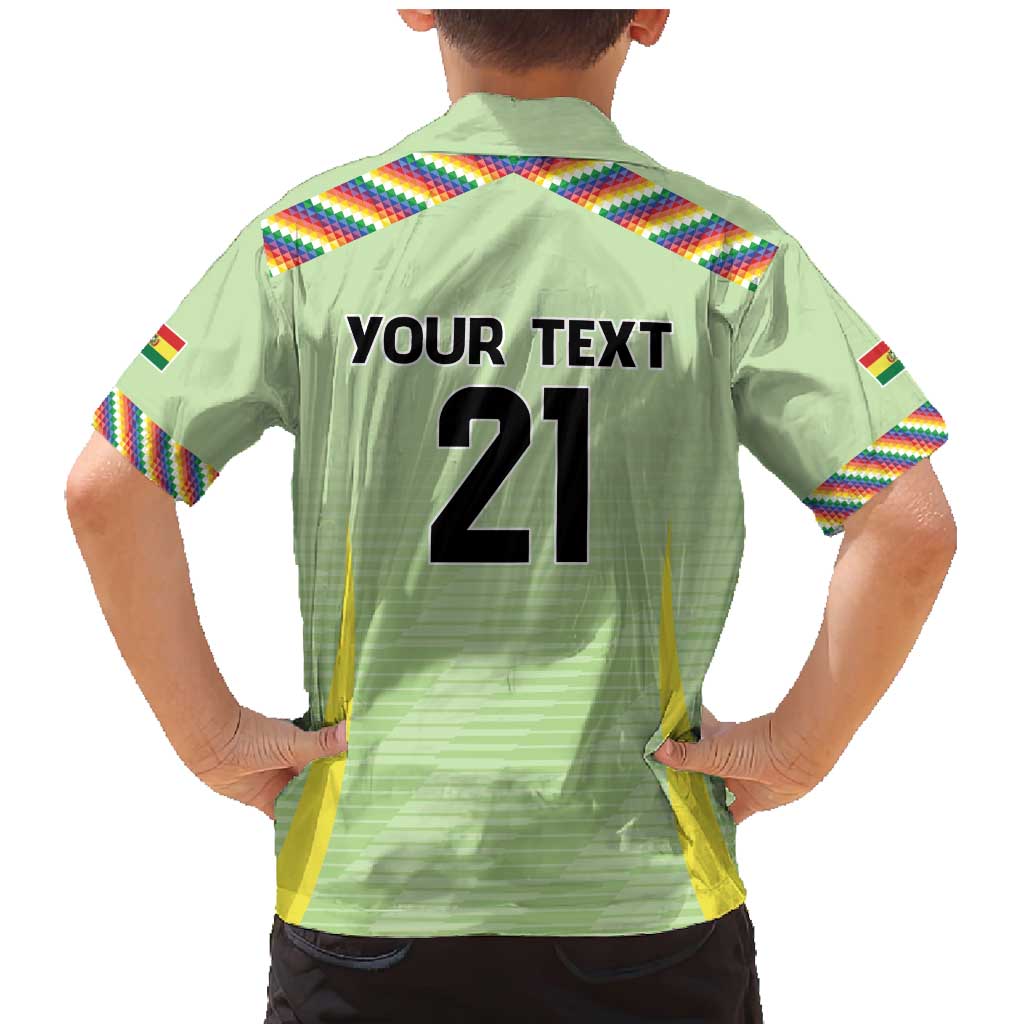 Bolivia Football Custom Family Matching Mermaid Dress and Hawaiian Shirt Wiphala Flag Pattern Spirit