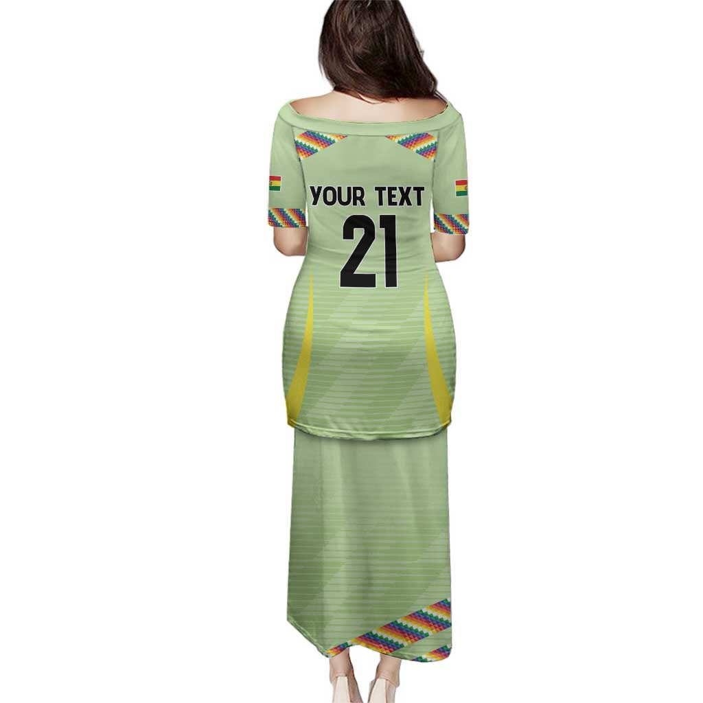 Bolivia Football Custom Family Matching Puletasi and Hawaiian Shirt Wiphala Flag Pattern Spirit