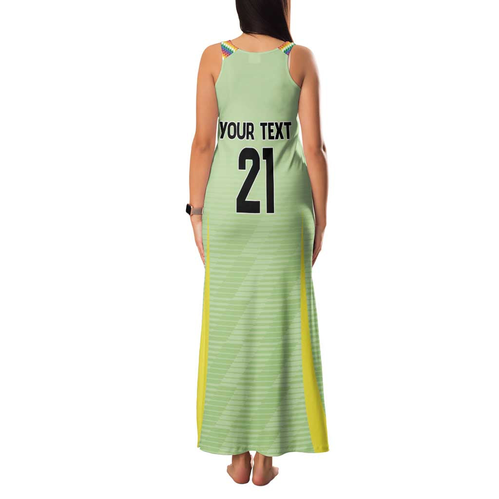 Bolivia Football Custom Family Matching Tank Maxi Dress and Hawaiian Shirt Wiphala Flag Pattern Spirit