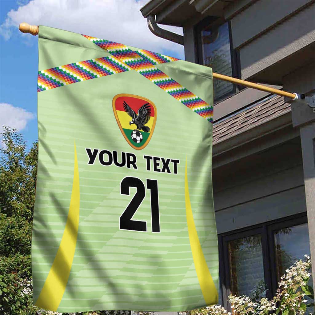 Bolivia Football Custom Garden Flag Wiphala Flag Pattern Spirit