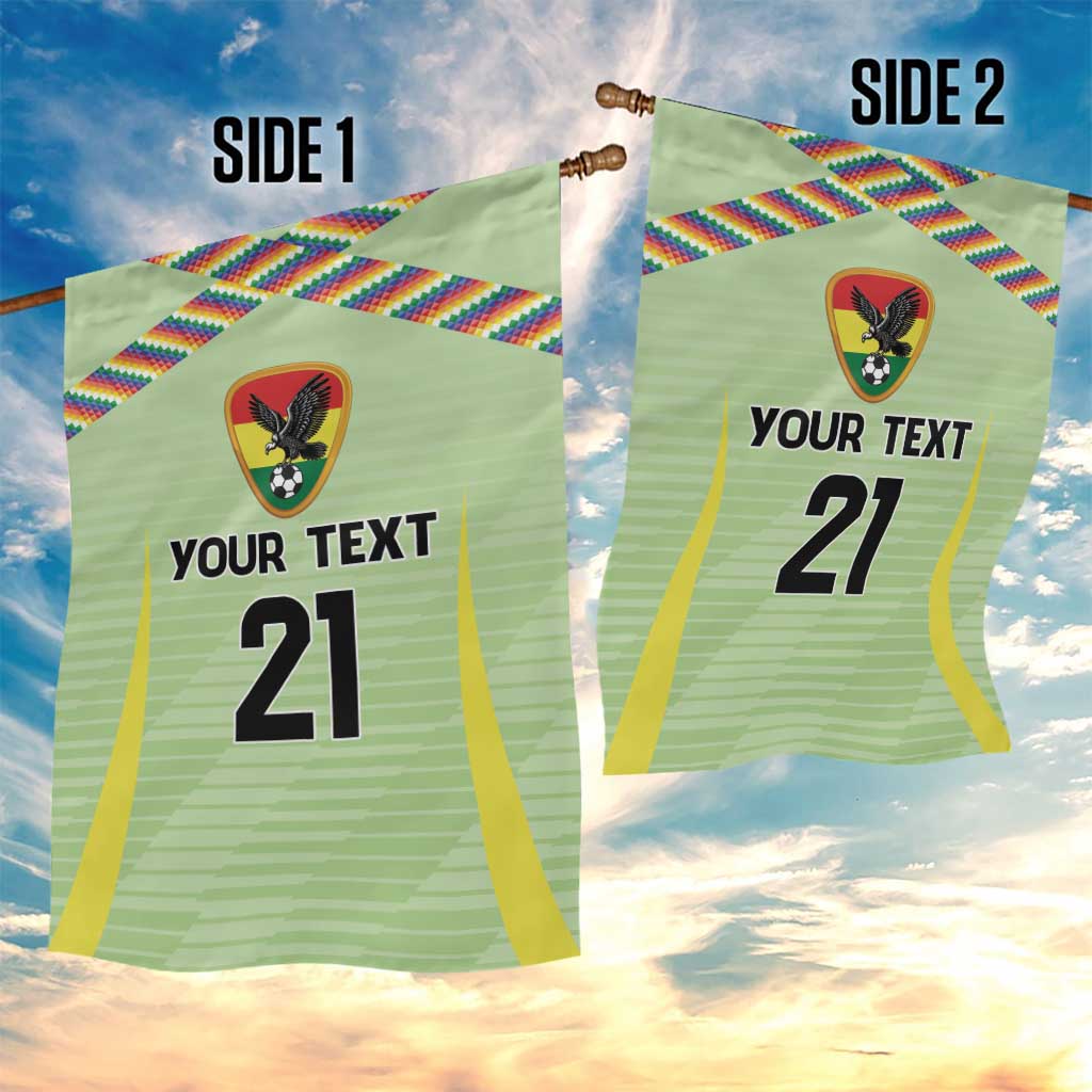 Bolivia Football Custom Garden Flag Wiphala Flag Pattern Spirit