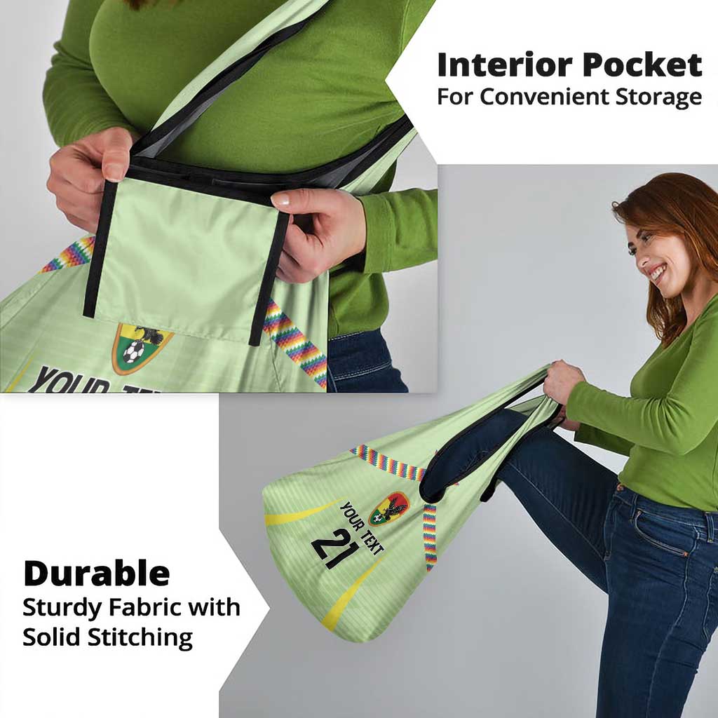 Bolivia Football Custom Grocery Bag Wiphala Flag Pattern Spirit