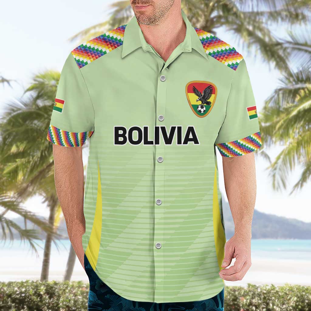 Bolivia Football Custom Hawaiian Shirt Wiphala Flag Pattern Spirit