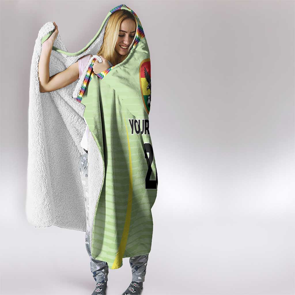Bolivia Football Custom Hooded Blanket Wiphala Flag Pattern Spirit