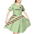 Bolivia Football Custom Kid Short Sleeve Dress Wiphala Flag Pattern Spirit