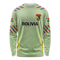 Bolivia Football Custom Long Sleeve Shirt Wiphala Flag Pattern Spirit