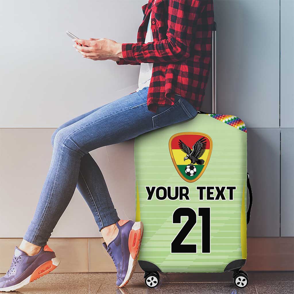 Bolivia Football Custom Luggage Cover Wiphala Flag Pattern Spirit