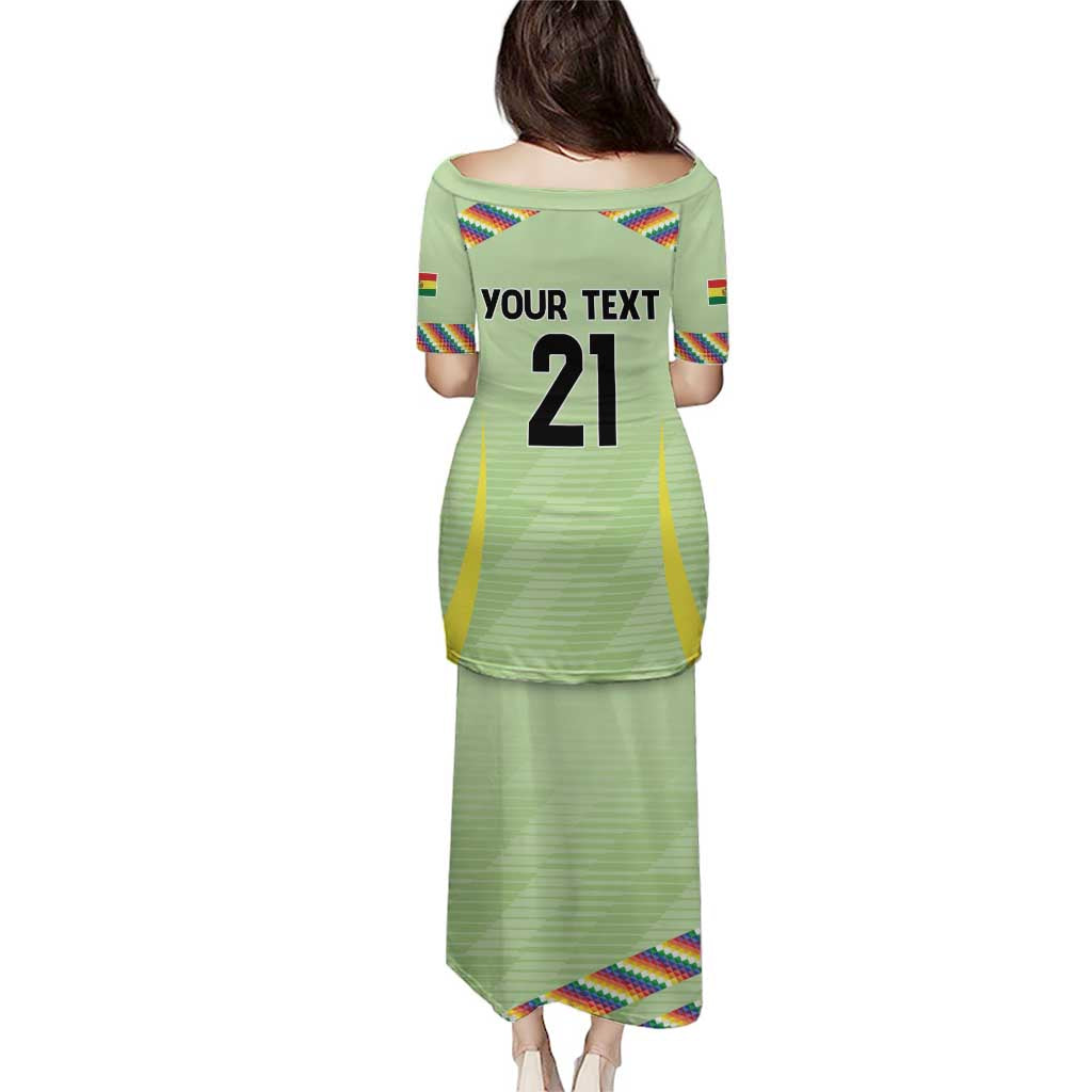 Bolivia Football Custom Puletasi Wiphala Flag Pattern Spirit