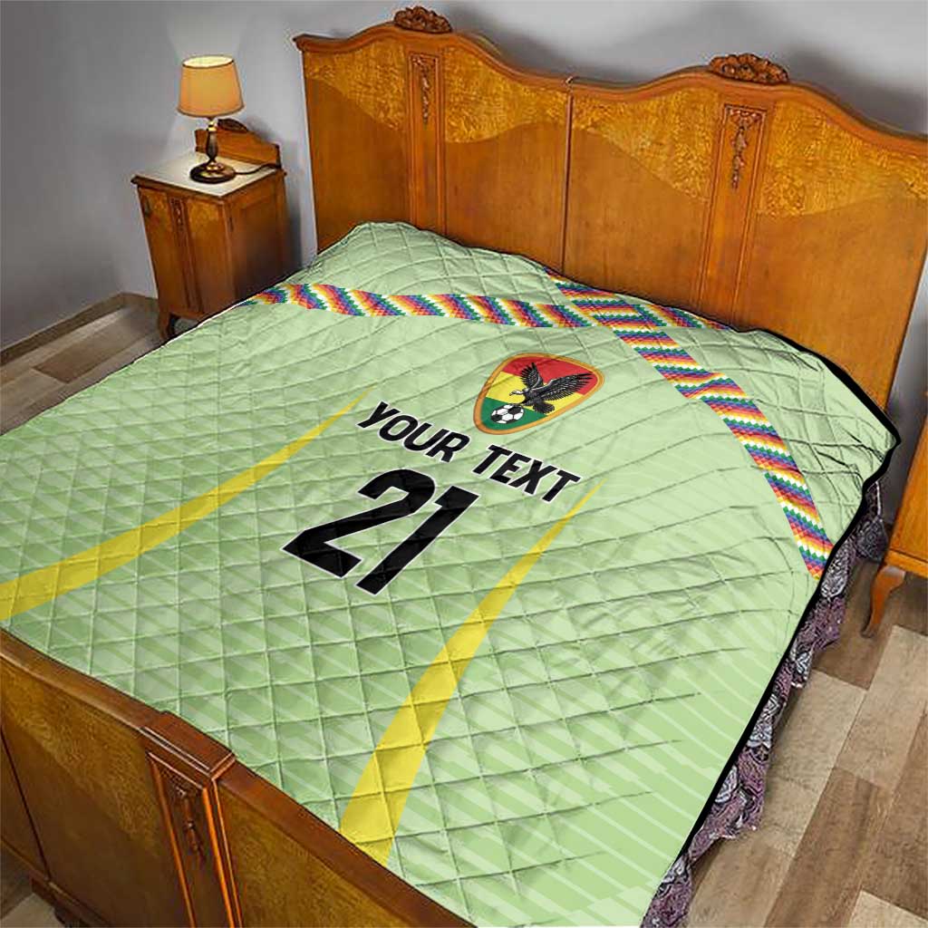 Bolivia Football Custom Quilt Wiphala Flag Pattern Spirit