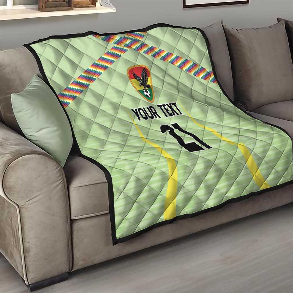 Bolivia Football Custom Quilt Wiphala Flag Pattern Spirit