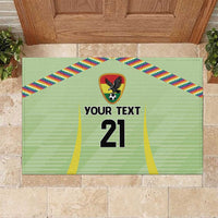 Bolivia Football Custom Rubber Doormat Wiphala Flag Pattern Spirit