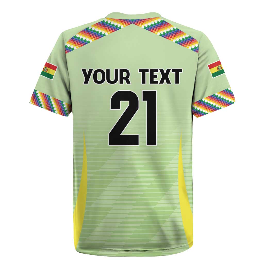 Bolivia Football Custom Rugby Jersey Wiphala Flag Pattern Spirit