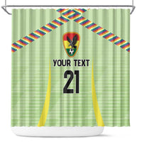 Bolivia Football Custom Shower Curtain Wiphala Flag Pattern Spirit