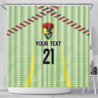 Bolivia Football Custom Shower Curtain Wiphala Flag Pattern Spirit