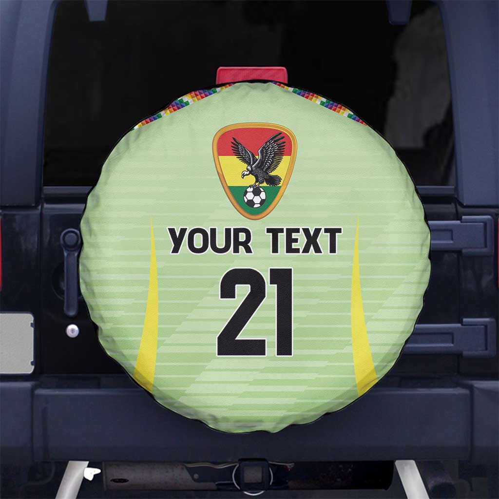 Bolivia Football Custom Spare Tire Cover Wiphala Flag Pattern Spirit