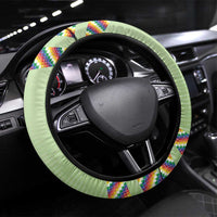 Bolivia Football Steering Wheel Cover Wiphala Flag Pattern Spirit