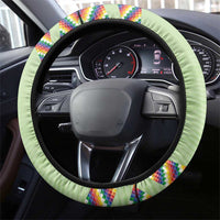 Bolivia Football Steering Wheel Cover Wiphala Flag Pattern Spirit