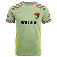 Bolivia Football Custom T Shirt Wiphala Flag Pattern Spirit