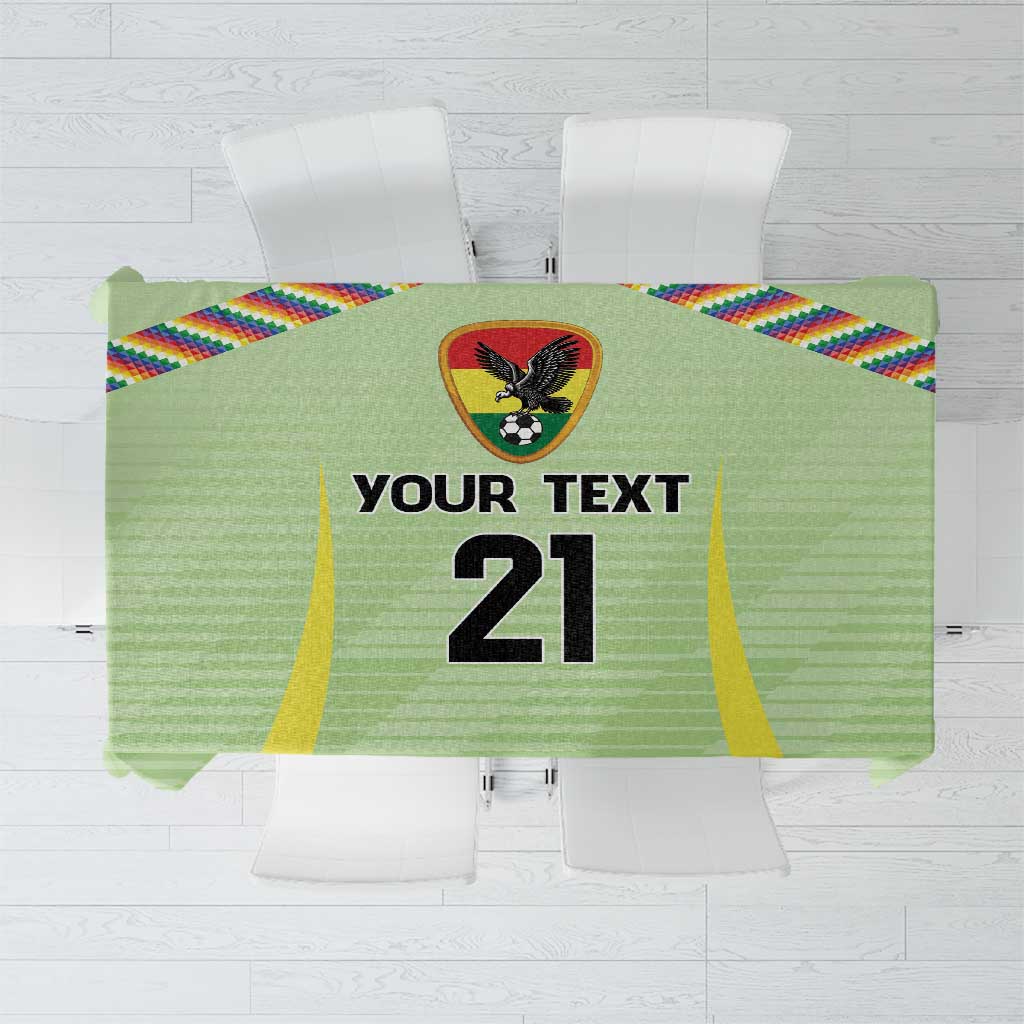 Bolivia Football Custom Tablecloth Wiphala Flag Pattern Spirit