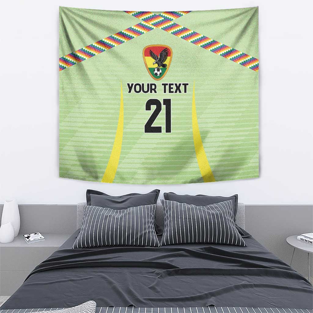 Bolivia Football Custom Tapestry Wiphala Flag Pattern Spirit