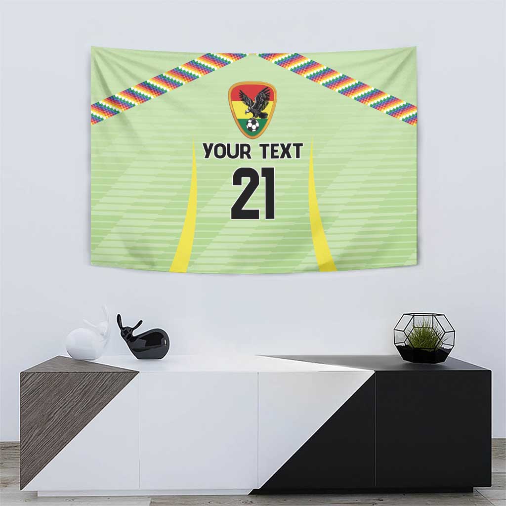 Bolivia Football Custom Tapestry Wiphala Flag Pattern Spirit