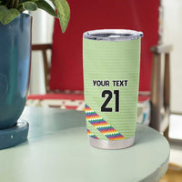 Bolivia Football Custom Tumbler Cup Wiphala Flag Pattern Spirit